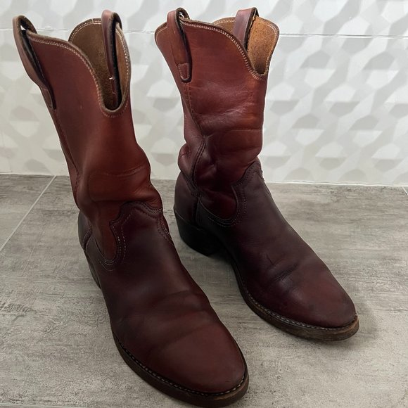 Red Wing Shoes Other - RED WING SHOES Vintage Western Pull-on Boots Leather Brown 9.5